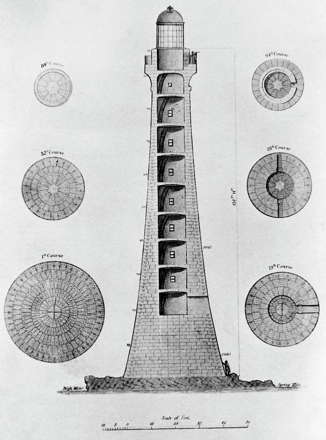 historical-art-of-skerryvore-lighthouse-science-photo-library